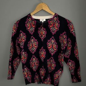 Crown & Ivy Navy Blue Crewneck Cardigan